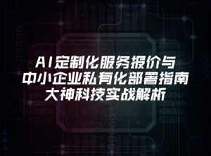 AI定制化服务报价与中小企业私有化部署指南：大神...