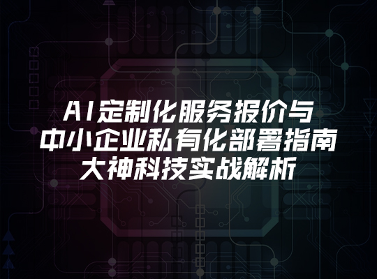 AI定制化服务报价与中小企业私有化部署指南：大神...